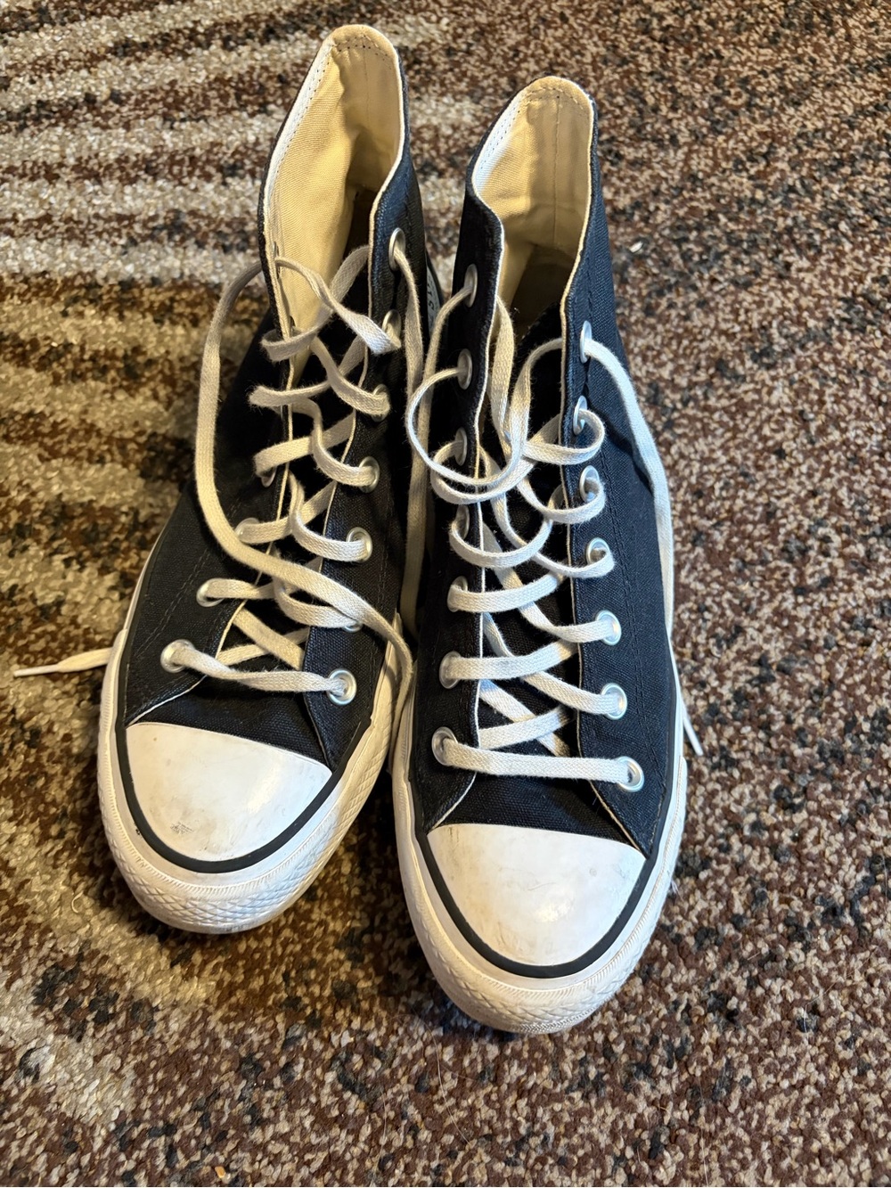 Converse High-Top Sneakers in Black and White